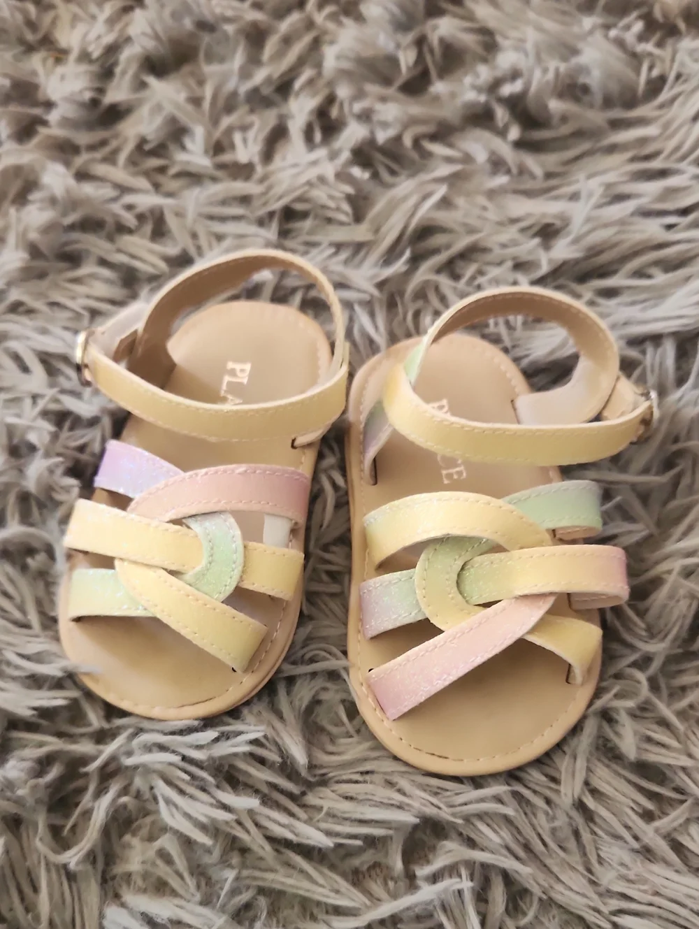 Children's Place Kids Pastel Multi-Color Sandals 6-12 Months